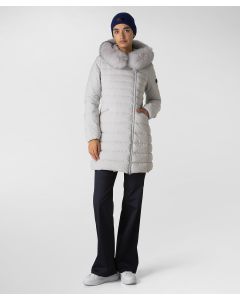 Piumino slim con pelliccia