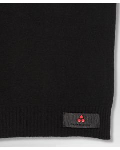 Sciarpa in tricot misto lana con fascetta portalogo