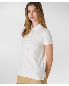 Polo in piquet morbida con logo ricamato