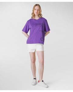 T-shirt con stampa lettering