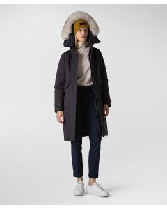 Long parka in tessuto tecnico