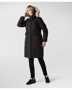 Long parka in tessuto tecnico