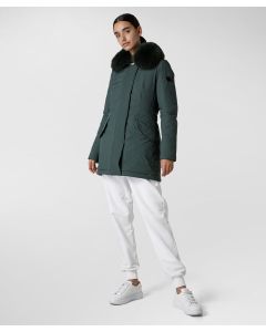 Giacca slim con pelliccia