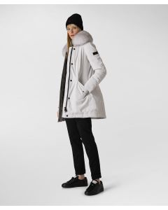 Giacca slim con pelliccia