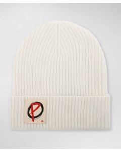 Cappello in tricot misto cachemire con logo Peuterey.Plurals