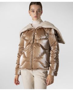 Bomber trapuntato con cappuccio tipo aviatore