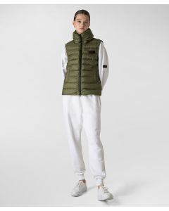 Piumino smanicato in 100% poliestere riciclato