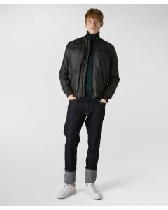 Biker in pelle nappata