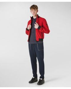 Bomber liscio in tessuto stretch