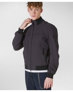 Bomber liscio in tessuto stretch
