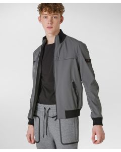 Bomber liscio in tessuto stretch