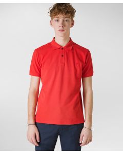 Polo in piquet di cotone lucido