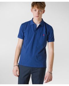Polo in piquet di cotone lucido
