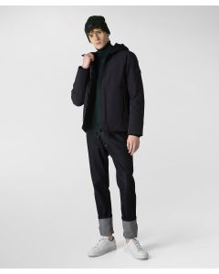 Bomber liscio in Primaloft con dettagli neri
