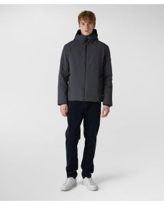 Bomber liscio in Primaloft con dettagli neri