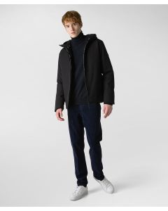 Bomber liscio in Primaloft con dettagli neri