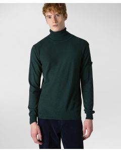 Maglia in tricot misto cotone lana con tintura acidata
