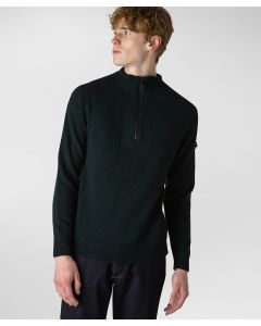 Maglia a collo alto in misto lana mouliné