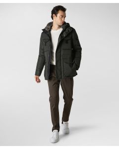 Urban field jacket con collo in pelliccia