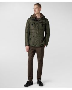 Urban field jacket con collo in pelliccia