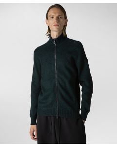 Maglia a collo alto in tricot misto lana mouliné