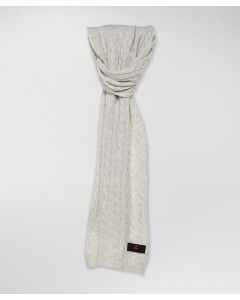Sciarpa a treccia in tricot misto lana