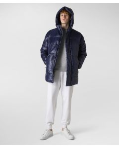 Piumino lungo e liscio, regular fit