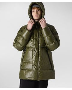 Piumino lungo e liscio, regular fit