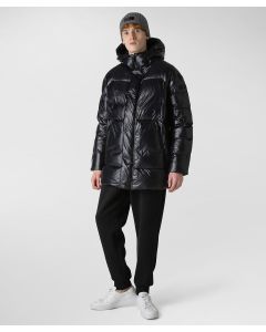 Piumino lungo e liscio, regular fit