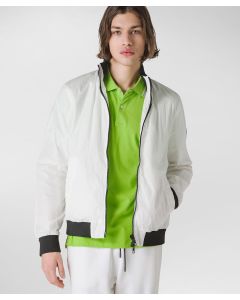 Bomber con inserti in contrasto colore