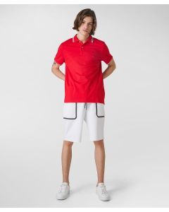 Polo a maniche corte in cotone stretch