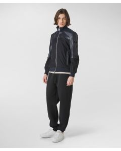 Bomber realizzato con due tipi di pelle