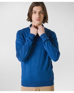 Maglia in tricot con piccolo logo ricamato