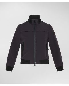 Bomber liscio in tessuto stretch