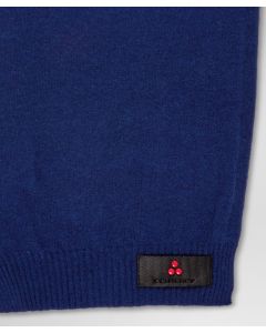 Sciarpa in tricot misto lana con fascetta portalogo