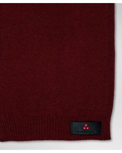 Sciarpa in tricot misto lana con fascetta portalogo