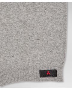 Sciarpa in tricot misto lana con fascetta portalogo