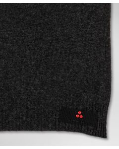 Sciarpa in tricot misto lana con fascetta portalogo