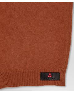 Sciarpa in tricot misto lana con fascetta portalogo